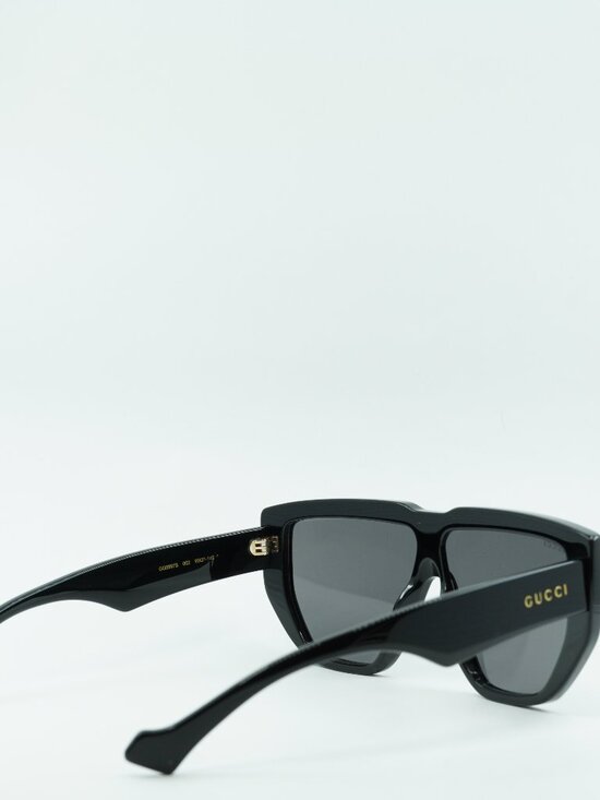 Gucci GG0997S 002 Shield Sunglasses - Black\\Grey